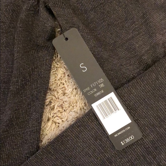 Nic + Zoe Silk Blend Chiffon Trim Cardigan NWT - Picture 4 of 7